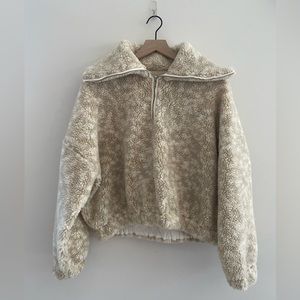Levis Made & Crafted - ALPINE FLEECE ANORAK - SNOW LEOPARD - Women’s Medium
